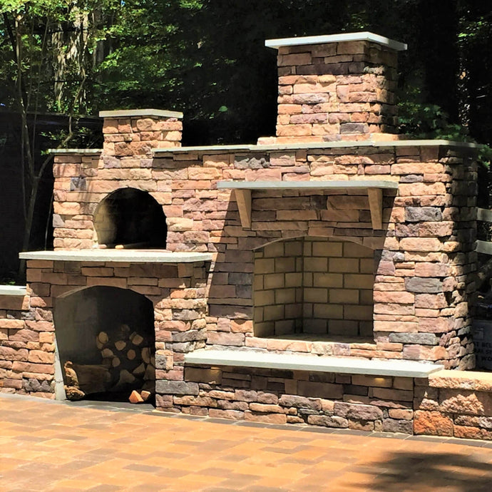 Backyard Outdoor Fireplace