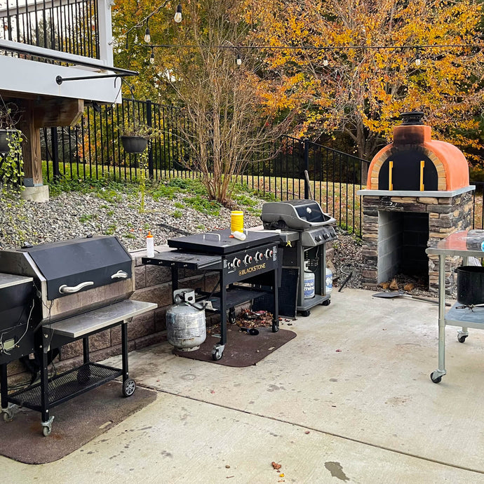 Blackstone Griddle, RecTeq Grill and BrickWood Oven... DIY Patio Paradise!