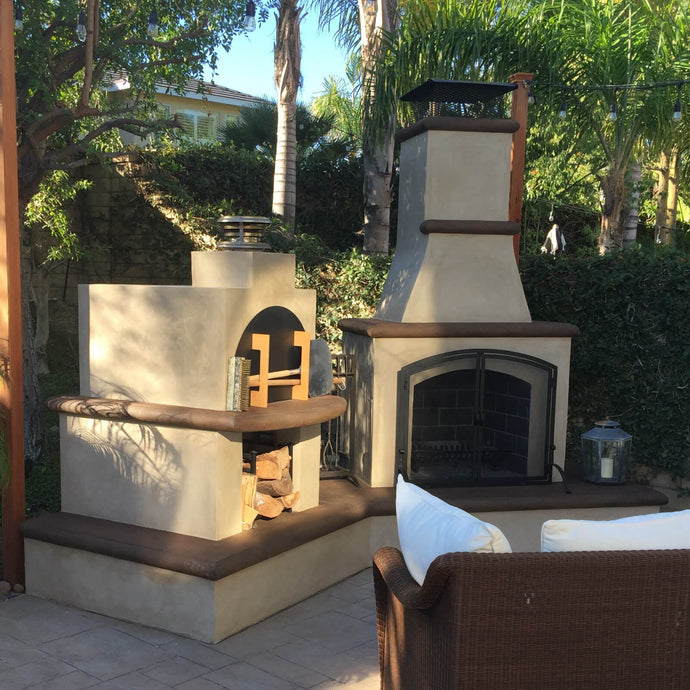 Outdoor Wood Fireplace