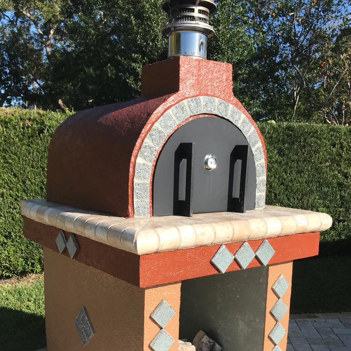 Pizza Oven Painted Stucco