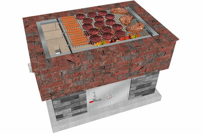 BrickWood Box Uruguayan Grill - Horizontal / Flat