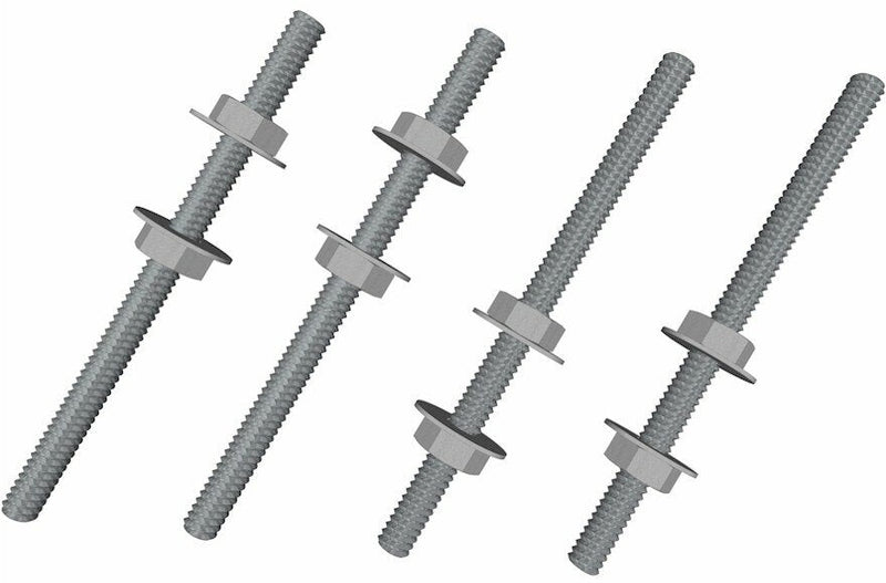 Stainless Steel Threaded Rods with Washers and Hex Nuts